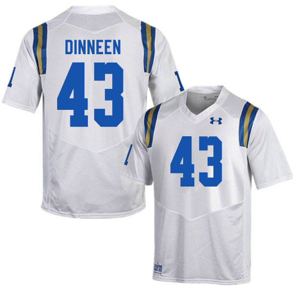 Men #43 James Dinneen UCLA Bruins College Football Jerseys Sale-White - Click Image to Close